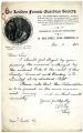 Autograph Letter Signed by the Society's secretary