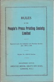 Rules of the People's Printing Press Society