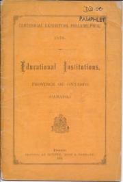 Centennial Exhibition Philadelphia, 1876. Educational Institutions