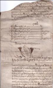 Vellum roll from the accounts of the High Sheriff of Berkshire