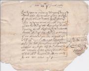 Manuscript receipt for £1000 from Lawrence Squibb