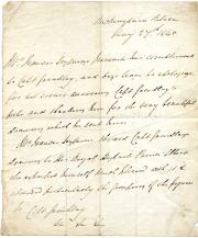 General Sir Francis Seymour, army officer, Albert's Groom-in-Waiting, Letter