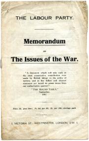 Memorandum on the issues of the war 