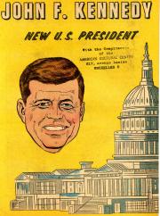 Coloured comic book. JOHN F. KENNEDY