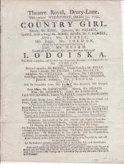 [Printed playbill] Theatre Royal, Drury-Lane