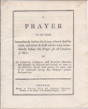 Printed pamphlet on King George III's illness