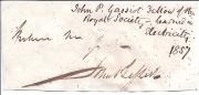 Autograph Signature ('John P Gassiot') of the electrician John Peter Gassiot, FR