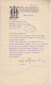 Typed Letter Signed Fra. H. Newbery