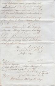 Manuscript Warrant, written on behalf of Admiral Lucius Curtis 