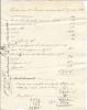 Manuscript bill, in French, for one day's lodging food and drink of Admiral Lord